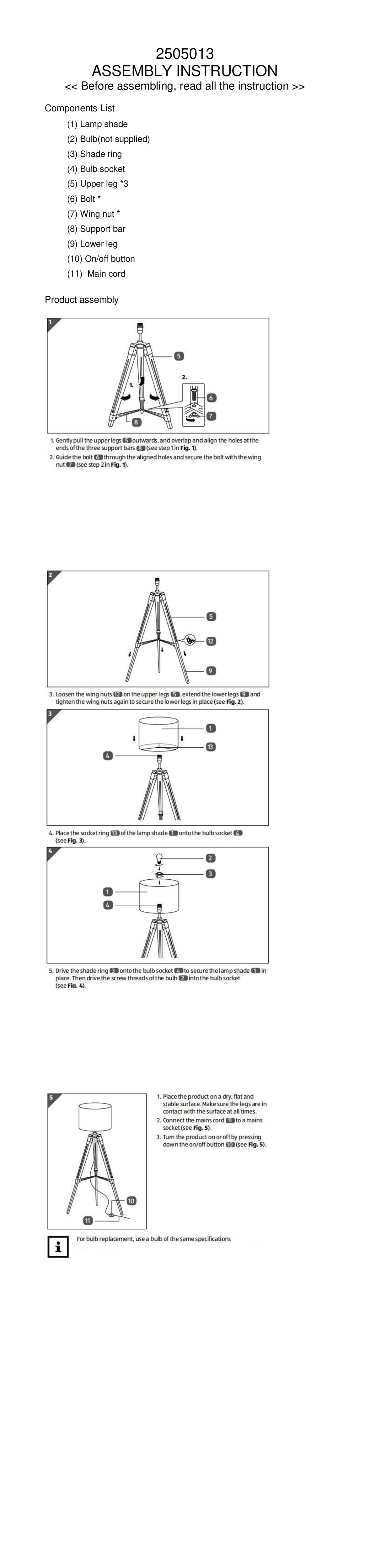 Chelsea Tripod Floor Lamp With Black Base